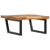 Basin Shelf Wall Mounted Steel and Solid Wood Acacia 3302887