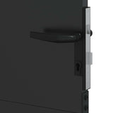 Garden Gate with Lock Black 85 x 125 cm Powder-coated steel 42015880