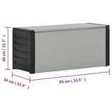 Garden Waste Basket Grey 85x34x40 cm 340988