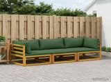 Sofa Set 3 pcs Natural Solid Acacia Wood 3417252