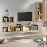 4 Piece TV Cabinet Set Sonoma Oak Engineered Wood 3114328