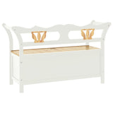 Bench White 107x45x75.5 cm Solid Wood Fir 351774