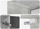 Bathroom Mirror Cabinet Concrete Grey 63.5 x 16 x 62.5 cm 889162