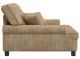 XXL Armchair with Cushions Beige 1.5 Lines Fabric 42043503