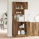 Kitchen Sideboard with Shelf 2 pcs Old Wood 60 x 50 x 180 cm 3365555