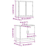 ZNTS 2 Piece Bathroom Furniture Set Smoked Oak Engineered Wood 3300887