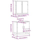 ZNTS 2 Piece Bathroom Furniture Set Smoked Oak Engineered Wood 3300887