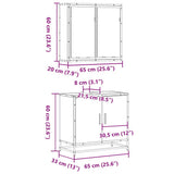 2 Piece Bathroom Furniture Set Sonoma Oak Engineered Wood 3300886