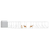 Outdoor Dog Kennel with Roof Silver 12x12x2.5 m Galvanised Steel 3190482