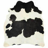 Real Cowhide Rug Black and White 180x220 cm 376702