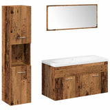 5 Piece Bathroom Furniture Set Old Wood Engineered Wood 3328603