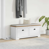 Hallway Bench BODO White and Brown 114x40x45 cm 4016870