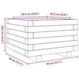 ZNTS Garden Planter 40x40x26.5 cm Solid Wood Pine 847288