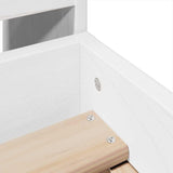 Bed Frame without Mattress White 90x200 cm Solid Wood Pine 3308853