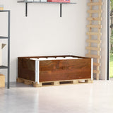 Pallet Collars 2 pcs Brown 120x80 cm Solid Wood Pine 4010278