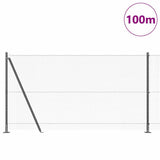 Welded Wire Fence with Concrete Base 100 x 1.2 m 3353733