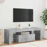 TV Cabinet with LED Lights Concrete Grey 120x35x40 cm 804350