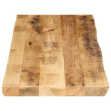Table Top Live Edge 140x40x3.8 cm Solid Wood Rough Mango 370687