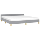 Bed Frame without Mattress Light Grey King Fabric 347459