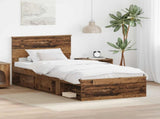 Bed Frame with Headboard Old Wood 90 x 200 cm Engineered wood 3407938