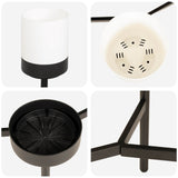 Flower Stand White 54 x 49 x 81 cm PP and Steel 42033402