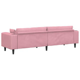 Velvet Sofa with Cushion Pink 209 cm Velvet 3335156