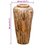 Decoration Vase 40x80 cm Solid Teak Wood 285210