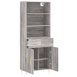 Highboard Grey Sonoma 69.5x34x180 cm Engineered Wood 3200511