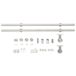 ZNTS Sliding Door Hardware Kit 183 cm Stainless Steel Silver 142825