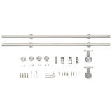 ZNTS Sliding Door Hardware Kit 183 cm Stainless Steel Silver 142825