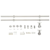 Sliding Door Hardware Kit 183 cm Stainless Steel Silver 142825