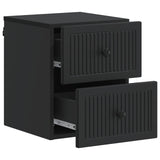 Wall-Mounted Bedside Cabinet Black 33 x 34.5 x 40 cm 897957