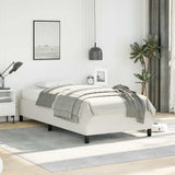 Bed Frame without Mattress White 100x203 cm Twin XL Faux Leather 347278