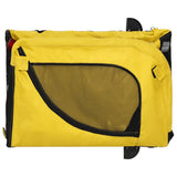 Pet Bike Trailer Yellow and Black Oxford Fabric and Iron 93994