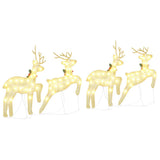 LED Reindeers 4 pcs Gold Fabric 3385893
