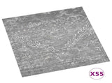 Flooring Planks 55 pcs Concrete Grey 5.11 m PVC 42046349