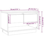 TV Cabinet Brown Oak 70x41x44 cm Engineered Wood 812977