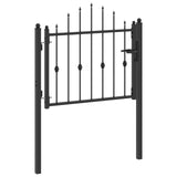 Fence Gate HORST 100 x 75 cm Metal Black Lockable 42034048