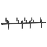 Sliding Door Hardware Kit 183 cm Steel Black 3295721