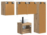 Bathroom Cabinet Set 5 pcs Artisan Oak Engineered Wood 3407342