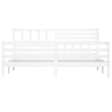 Bed Frame without Mattress White Solid Wood 200x200 cm 3101109