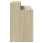Desk with LED Lights Sonoma Oak 120x55x91 cm Engineered Wood 3309413