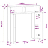 Fireplace Surround Black Oak 102 x 18 x 100.5 cm 8006599