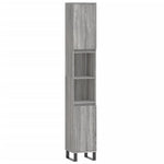 ZNTS 3 Piece Bathroom Furniture Set Grey Sonoma Engineered Wood 3190235