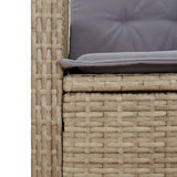 7 Piece Garden Dining Set with Cushions Grey Poly Rattan 3212287