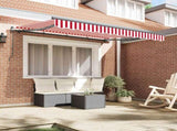 Retractable Awning Red 250 x 200 cm Fabric 3329406