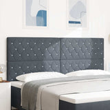 Headboard with Headboard Dark Grey 200 cm Faux Leather 3337777