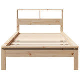 Bookcase Bed without Mattress 90x190 cm Single Solid Wood Pine 855732