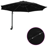 Garden Parasol Black 248 x 248 x 148 cm Polyester and Steel 42003249