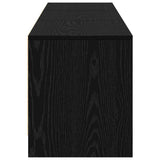 TV Cabinet with LED Black Oak 165 x 34 x 40 cm Engineered Wood 3418721